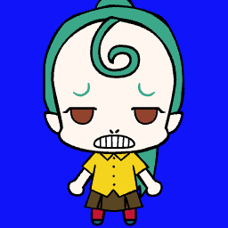 Chibi anime avatar with sad and open mouth.